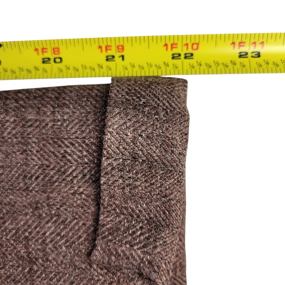 Sag Harbor Blazer Size 10P Brown Herringbone Hidden Buttons Cuffed Sleeve Vented - Picture 9 of 10